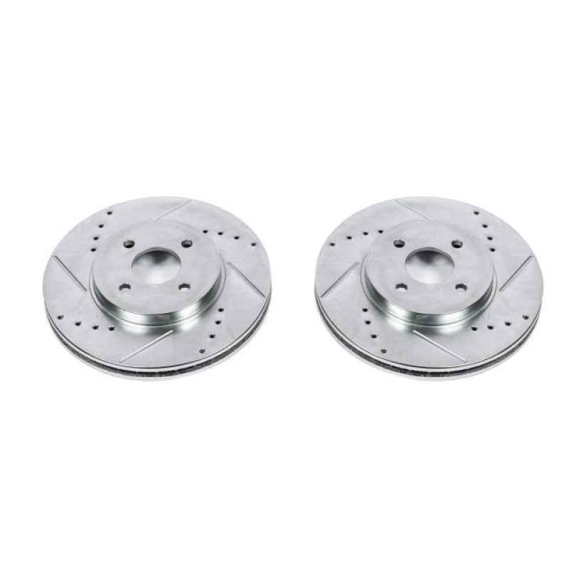 Power Stop 02-04 Ford Focus Front Evolution Drilled & Slotted Rotors - Pair PowerStop
