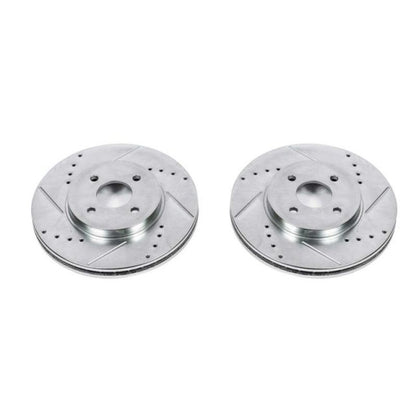 Power Stop 02-04 Ford Focus Front Evolution Drilled & Slotted Rotors - Pair PowerStop