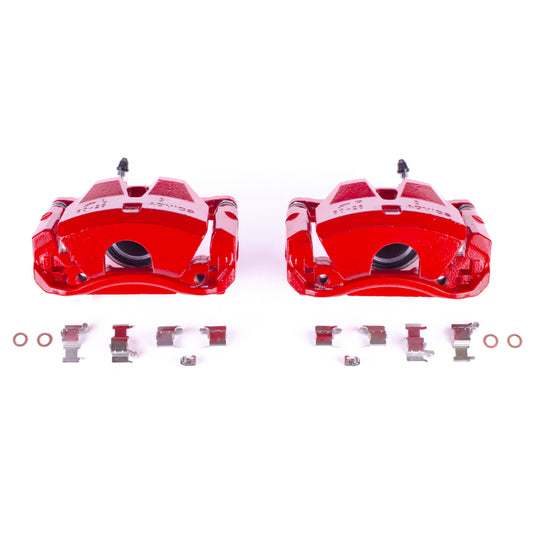 Power Stop 07-10 Lexus IS250 Front Red Calipers w/Brackets - Pair PowerStop