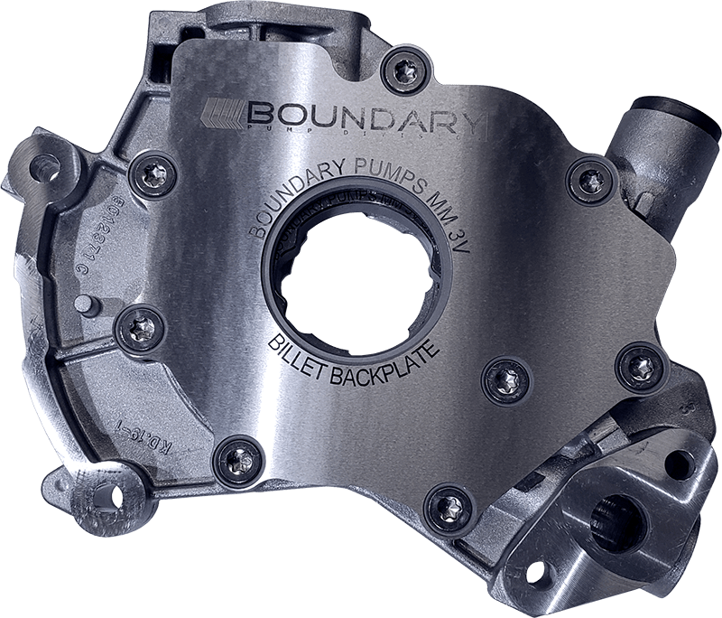 Boundary 99-15 Ford Mod Motor V8 Oil Pump Asmbly w/High Flow Billet Gear/Stl Bkplt MW Treatment MM-S1-BBP-M