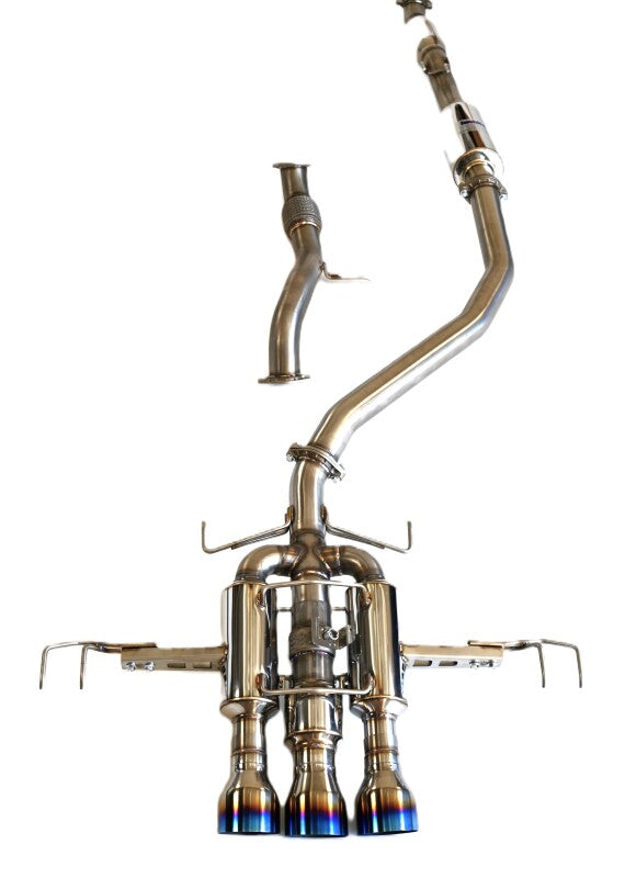 Invidia 22+ HONDA CIVIC TYPE-R FL5 R400 SINGLE LAYER TI TIP FULL CAT-BACK (NON POLISH PIPE) Invidia