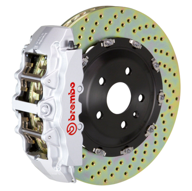 Brembo 12-13 TT RS Front GT BBK 6 Piston Cast 380x34 2pc Rotor Drilled-Silver Brembo