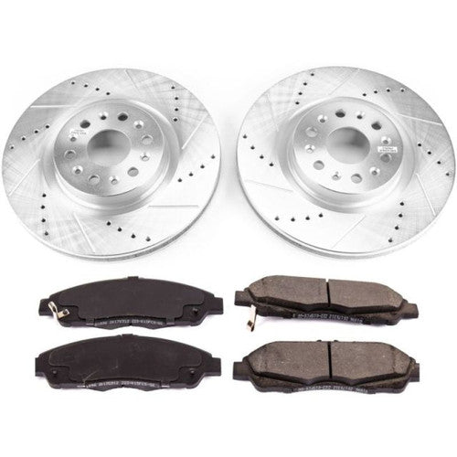 Power Stop 17-18 Cadillac XT5 Front & Rear Z17 Evolution Geomet Coated Brake Kit