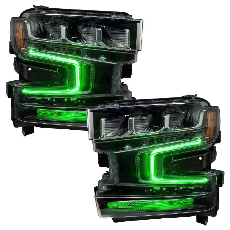 Oracle 19-21 Chevy Silverado 1500 RGB+W Headlight DRL Upgrade Kit - ColorSHIFT w/o Controller