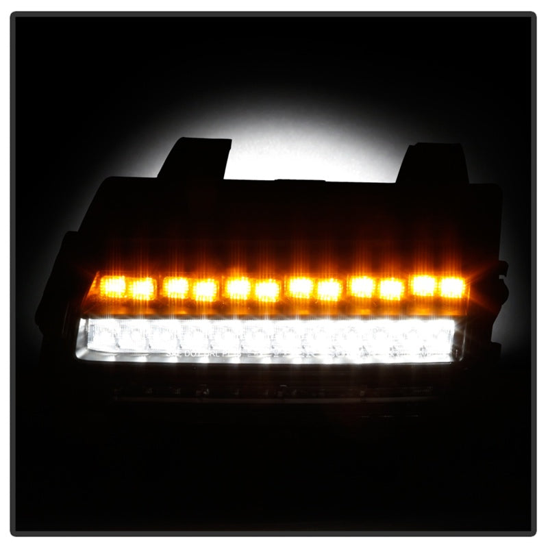 Spyder Jeep Wrangler 2018-2019 (Halogen Model Only) LED Front Bumper Lights - Seq. Signal - Black SPYDER