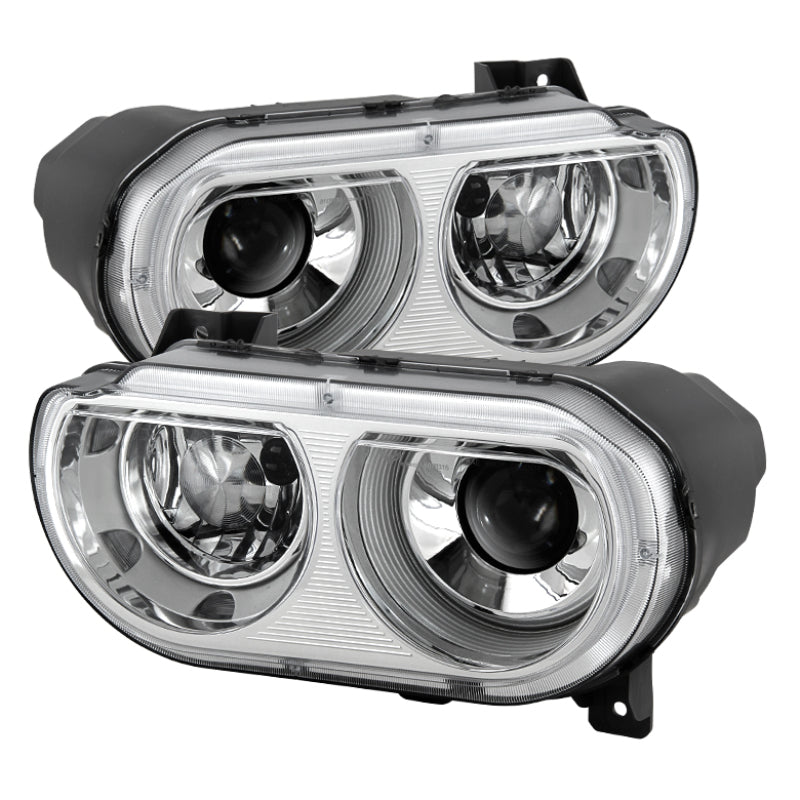 Xtune Dodge Challenger 08-14 Xenon Hid Model Only Projector Headlamps Chrome HD-JH-DCHAL08-HID-C SPYDER