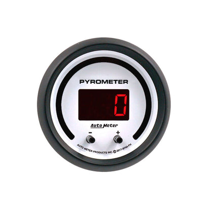 Autometer 52.4mm White Two Channel 0-2000 Degree Pyrometer (EGT) Phantom Elite Digital Gauge 6744-PH