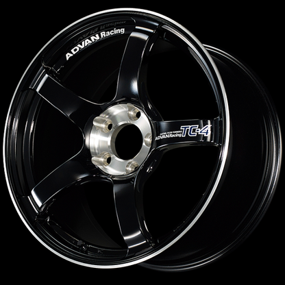 Advan TC4 SE 18x9.5 +45 5-120 Racing Gloss Black & Diamond Cut Wheel