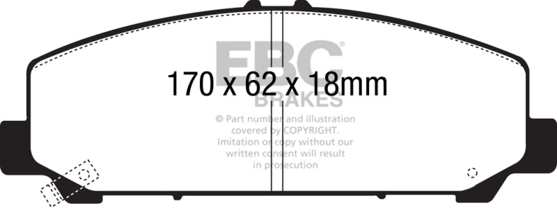 EBC Ultimax2 Front Brake Pads - UD1286