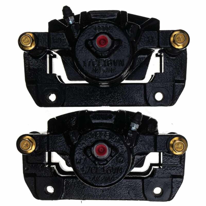 Power Stop 01-03 Acura CL Front Black Caliper - Pair w/Bracket PowerStop