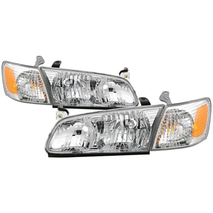 xTune 00-01 Toyota Camry 4pc OEM Style Headlights w/Corner Lights - Chrome (HD-JH-TCAM00-SET-C) SPYDER