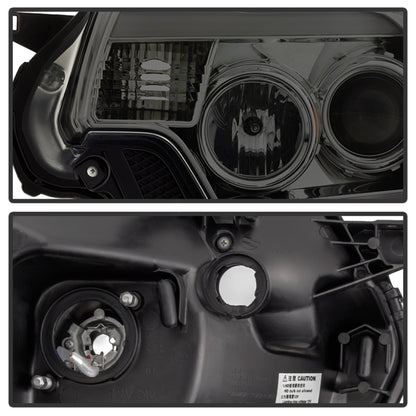 Spyder Toyota Tacoma 12-16 Projector Headlights Light Bar DRL Smoke PRO-YD-TT12-LBDRL-SM SPYDER