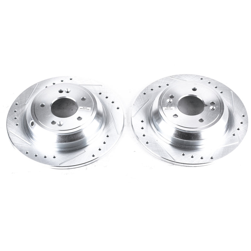 Power Stop 17-18 Genesis G80 Rear Evolution Drilled & Slotted Rotors - Pair PowerStop
