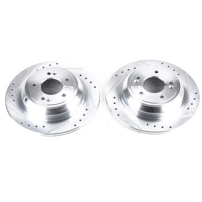 Power Stop 17-18 Genesis G80 Rear Evolution Drilled & Slotted Rotors - Pair PowerStop