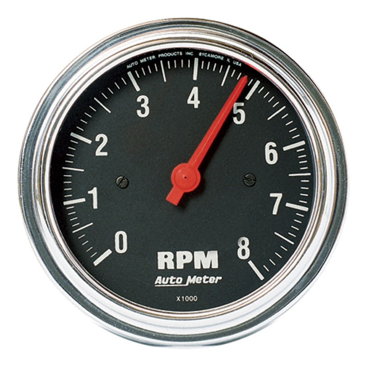 Autometer Traditional Chrome 3-3/8in 6K RPM In-Dash Mechanical Tachometer 2495