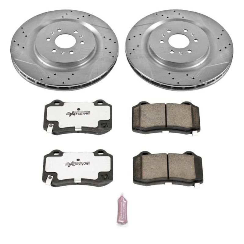 Power Stop 04-07 Cadillac CTS Rear Z26 Street Warrior Brake Kit PowerStop