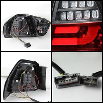 Spyder BMW E90 3-Series 06-08 4Dr LED Indicator LED Tail Lights Blk ALT-YD-BE9006-LBLED-G2-BK SPYDER