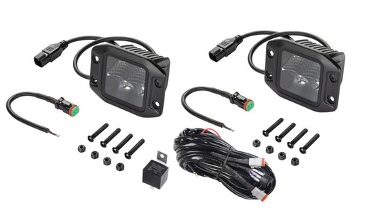 Hella Universal Black Magic 3.2in L.E.D. Cube Kit - Flood Beam (Flush Mount) Hella