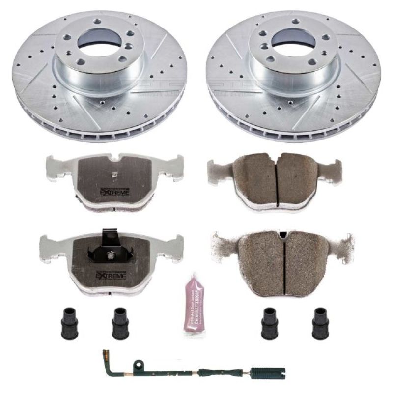 Power Stop 97-00 BMW 540i Front Z26 Street Warrior Brake Kit PowerStop
