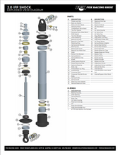 Load image into Gallery viewer, Fox Rplcmt Bearing Housing 2.5 Bore, 0.875 SHAFT, 2.310 BORE AL U-Cup Intl By-Pass Blue Ano Type II