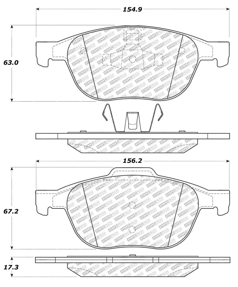 StopTech Street Disc Rear Brake Pads - 305.10440