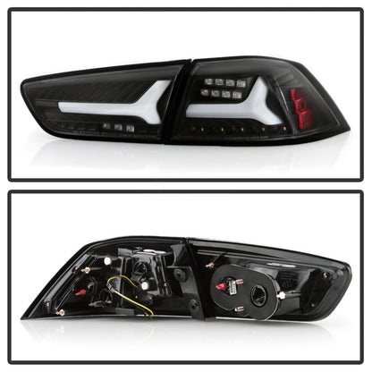 Spyder Mitsubishi Lancer/Evolution X 08-14 V2 LED Tail Lights - Black ALT-YD-ML08V2-SEQ-BK SPYDER