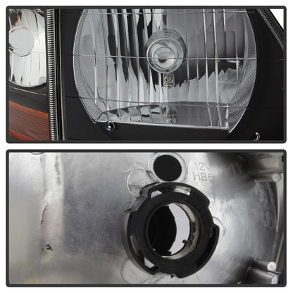 xTune 97-03 Ford F-150 4pc OEM Style Headlights w/Corner - Black (HD-JH-FF15097-L-SET-BK) SPYDER