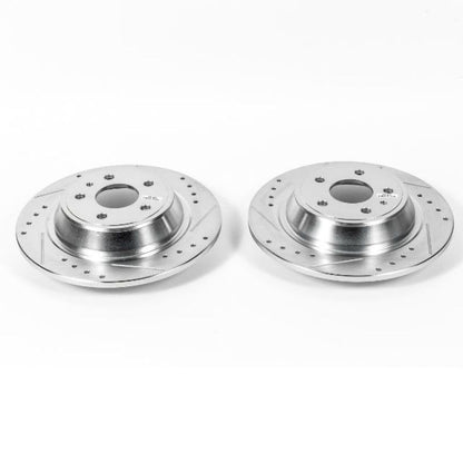 Power Stop 13-19 Ford Fusion Rear Evolution Drilled & Slotted Rotors - Pair PowerStop