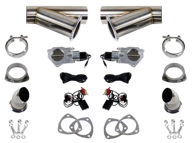 Granatelli 2.25in Stainless Steel Electronic Dual Exhaust Cutout Granatelli Motor Sports