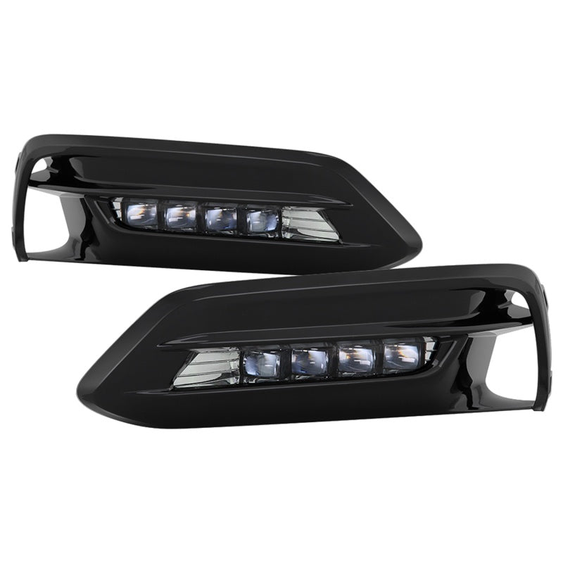 Spyder 18-19 Honda Accord Sedan OEM LED Fog Lights w/OEM Fit Switch - Clear (FL-HA2018-4D-LED-C) SPYDER