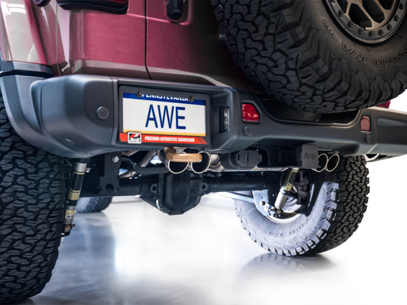 AWE 21+ Wrangler 392 Switchpath Cat-Back Exhaust- Quad BashGuards AWE Tuning