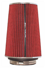 Spectre Adjustable Conical Air Filter 9-1/2in. Tall (Fits 3in. / 3-1/2in. / 4in. Tubes) - Red