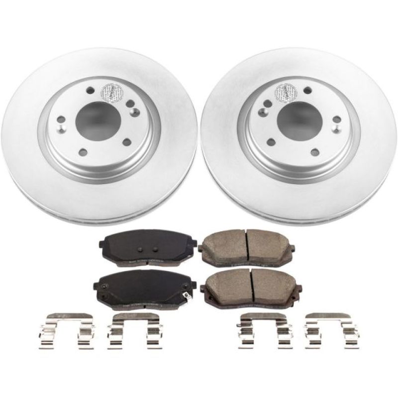 Power Stop 16-19 Hyundai Sonata Front Z17 Evolution Geomet Coated Brake Kit PowerStop