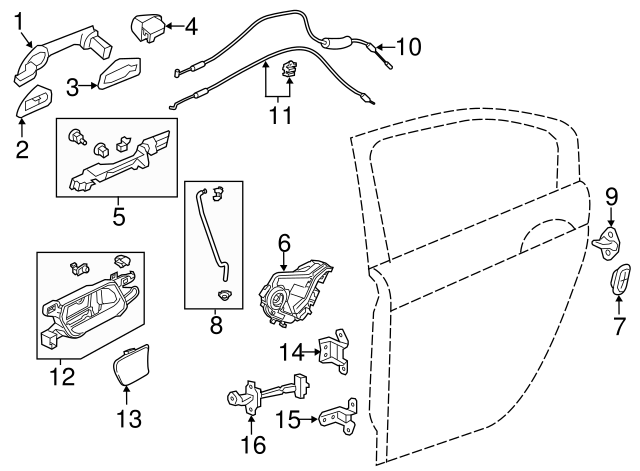 OEM (13-18) Honda/Accord  Front Right Handle Cap (72121-T2A-A01ZA) X1