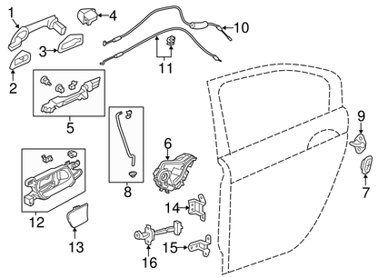OEM (13-18) Honda/Accord  Front Right Handle Cap (72121-T2A-A01ZA) X1