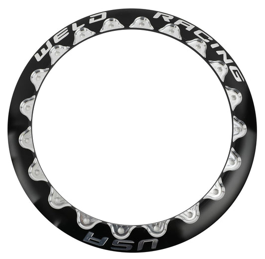 Weld Import Drag Single Beadlock 13in Ring - Knurl- Polished