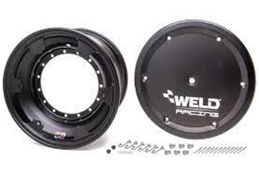 Weld Sprint Outer Rim Half 6 Hole 15x10.25 Black w/Beadlock (Black Cover)