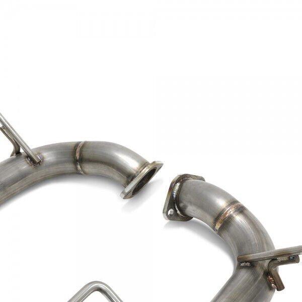 BLOX Racing BXEX-51104 T304 muffler delete Subaru WRX STI quad tip
