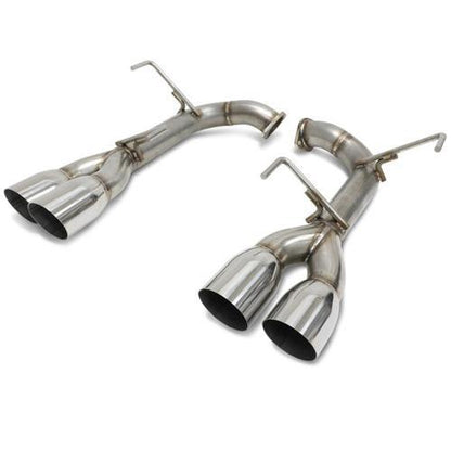 BLOX Racing Muffler Delete – Angled View on Subaru WRX/STi