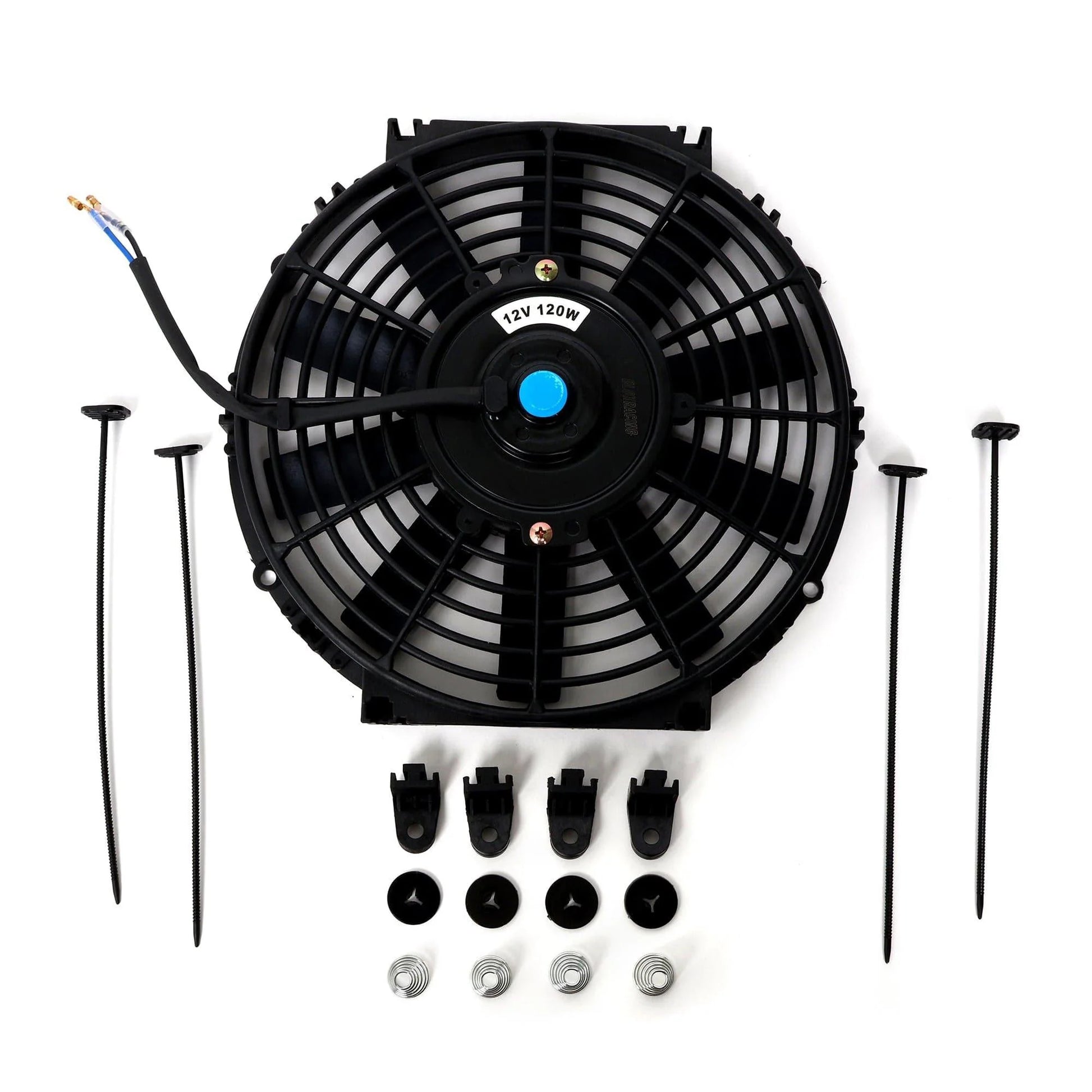 Blox Racing 12" High Power Electric Slim Fan - Black - BXCC-00002-BK-V2