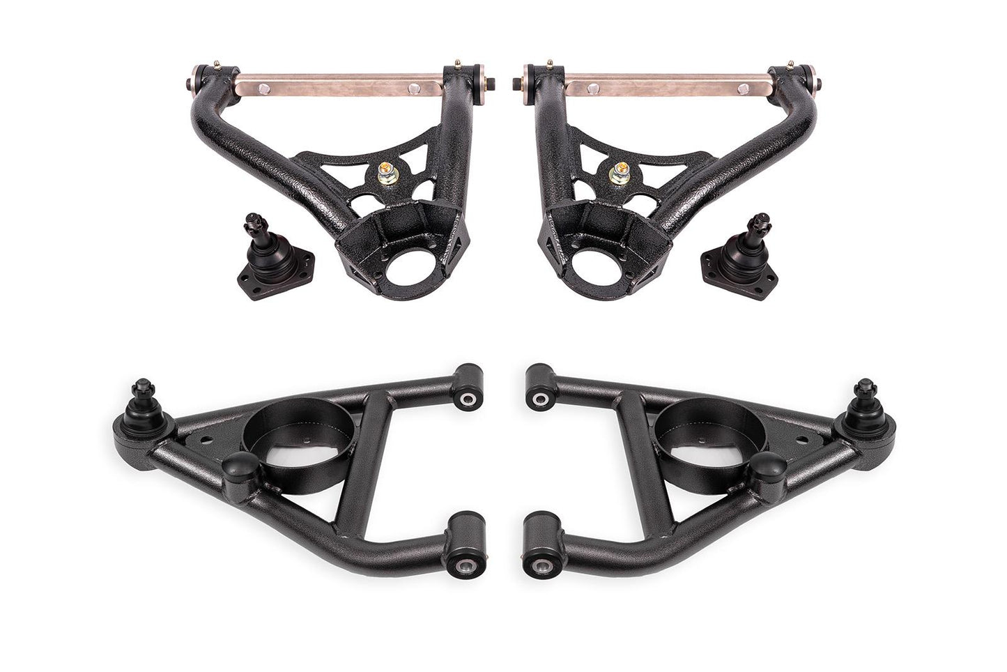 BMR AAK311H black upper and lower control arm kit for 1967-1974 GM F-body and X-body Camaro Nova Firebird