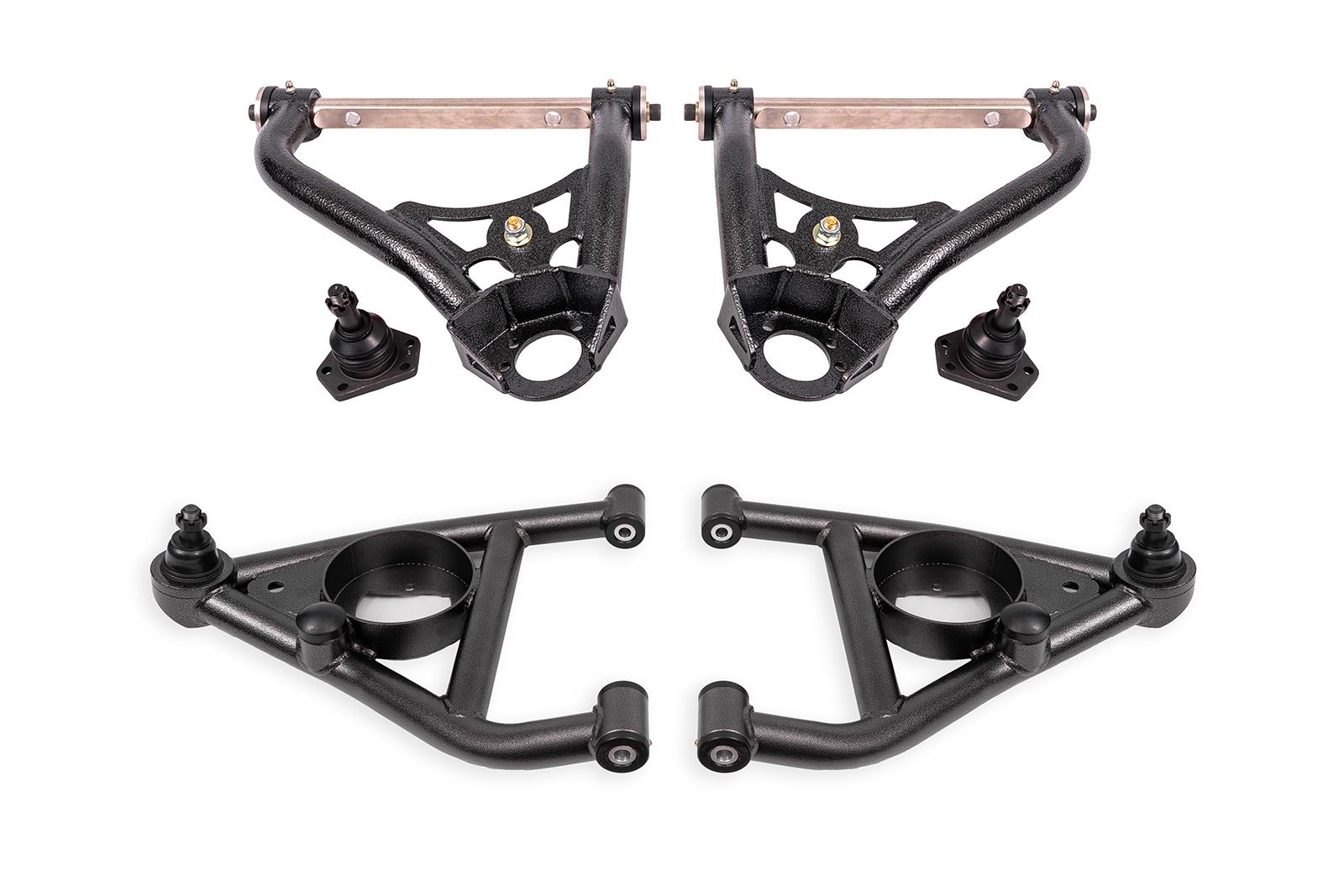 BMR AAK311H black upper and lower control arm kit for 1967-1974 GM F-body and X-body Camaro Nova Firebird