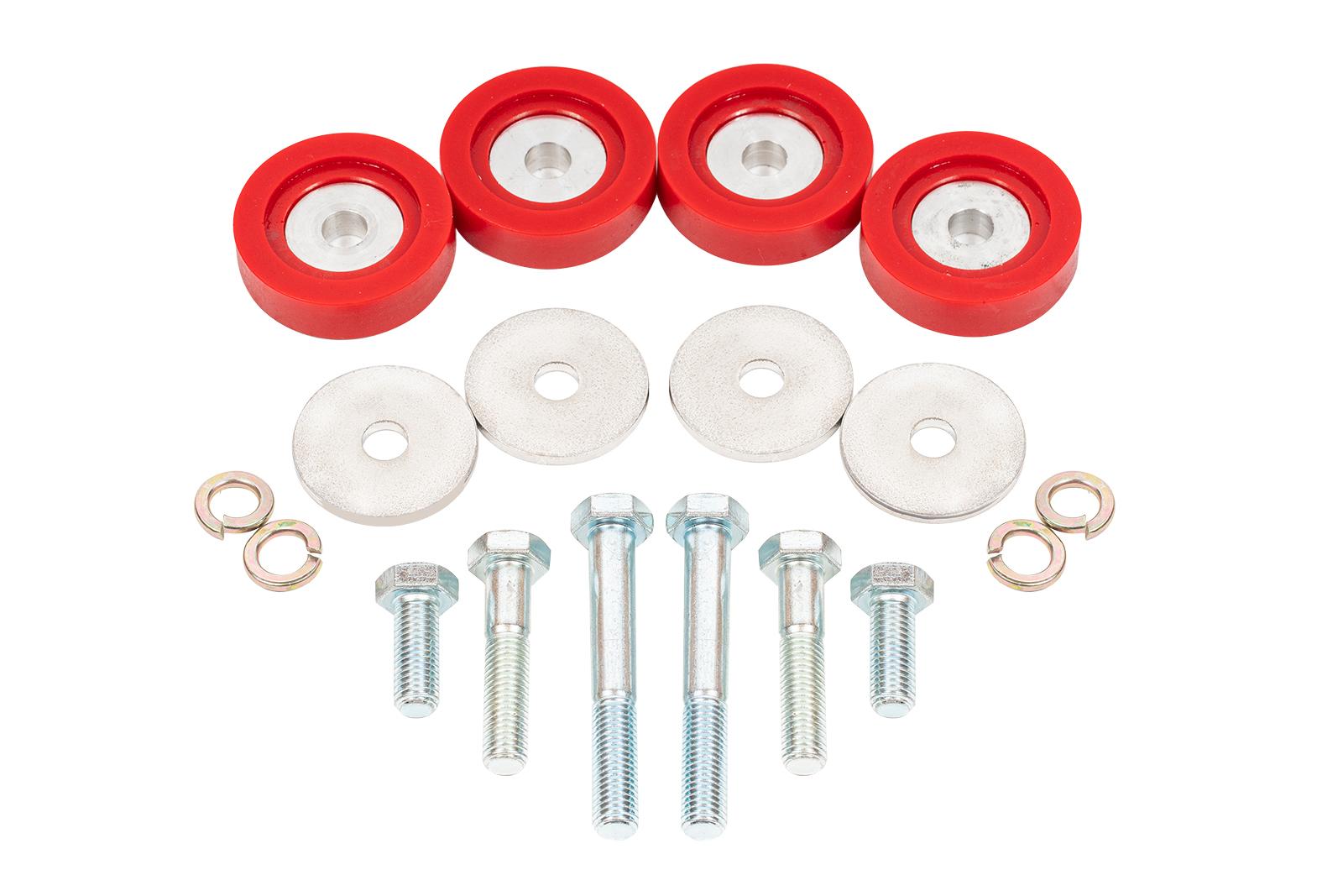 BMR BK051 differential bushing lockout kit red polyurethane for 2015-2026 Mustang S550 S650