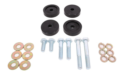 BMR BK054 billet aluminum differential bushing lockout kit black for 2015-2026 Mustang S550 S650