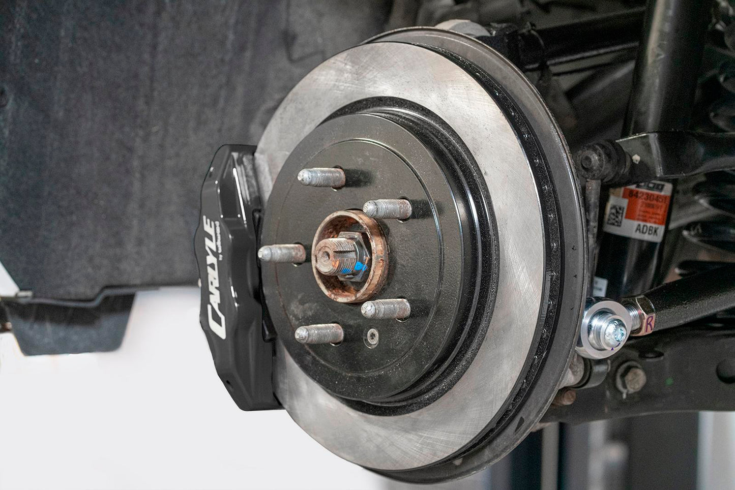 BMR DBK350 15 inch conversion brake kit with solid rotors and black calipers Camaro CTS-V G8 SS