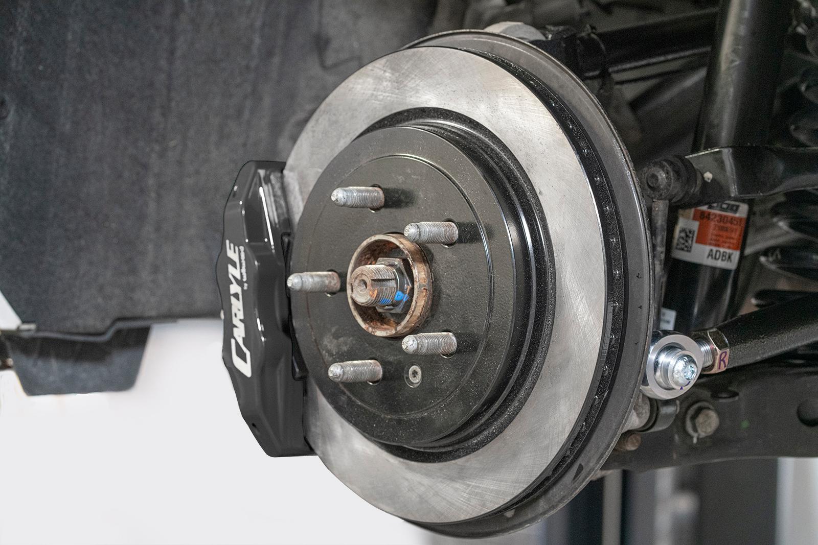 BMR DBK350 15 inch conversion brake kit with solid rotors and black calipers Camaro CTS-V G8 SS