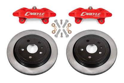 BMR DBK351 15 inch conversion brake kit with solid rotors and red calipers Camaro CTS-V G8 SS