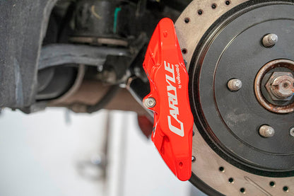 BMR DBK353 15 inch conversion brake kit with drilled slotted rotors and red calipers Camaro CTS-V G8 SS