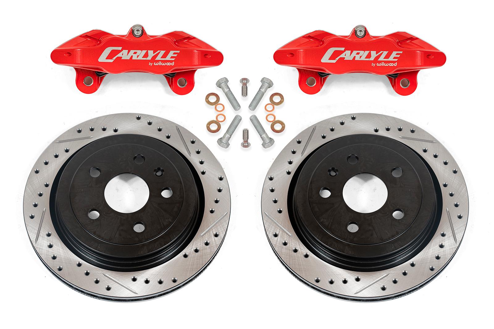 BMR DBK353 15 inch conversion brake kit with drilled slotted rotors and red calipers Camaro CTS-V G8 SS