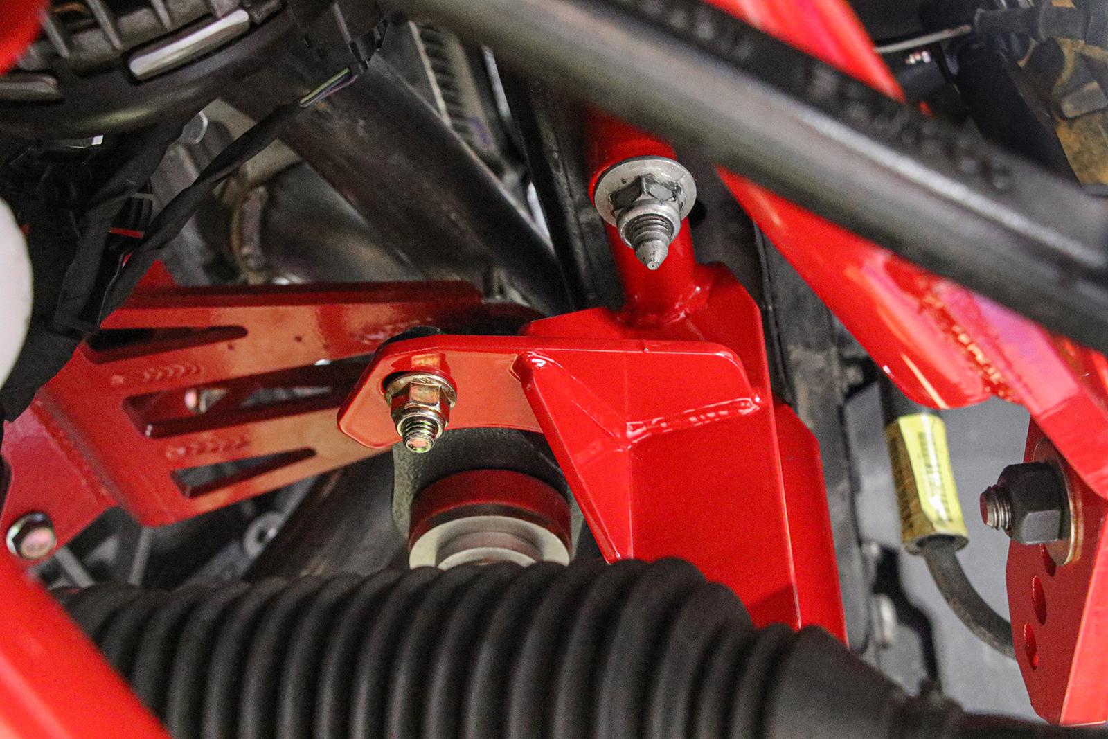 BMR KM760R red street K-member for 2015-2026 Ford Mustang S550 and S650